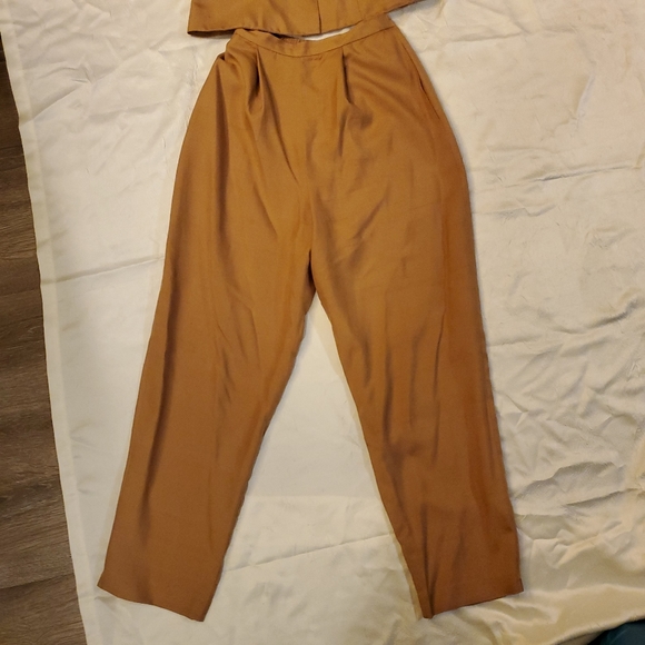 Vintage Donna Morgan Petites Silk Pin Up Pants Suit 2 - Picture 5 of 8